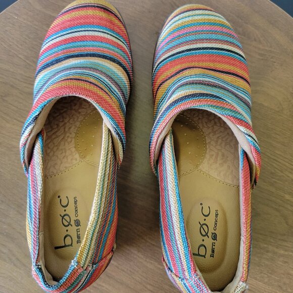 BOC, Born Concept Women’s Clog Shoes, Sz 8M, Nadiyya Boho Multi Color Stripe - Picture 8 of 10